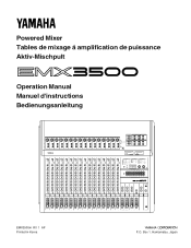 Yamaha EMX3500 Owner's Manual