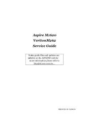 Acer Aspire M1620 Aspire M1620-Veriton M262 Service Guide