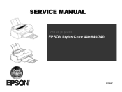 Epson Stylus COLOR 740 Special Edition Service Manual