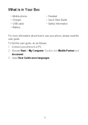 Huawei IDEOS X5 Quick Start Guide