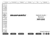 Marantz NR1200 Owners Manual