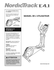 NordicTrack E4.1 Elliptical French Manual