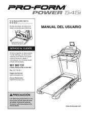 ProForm Power 545i Treadmill Spanish Manual