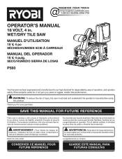 Ryobi P580 Operation Manual