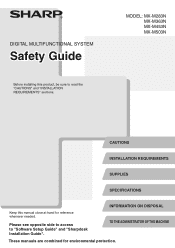 Sharp MX-M283N Safety Guide