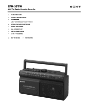 Sony CFM-30TW Marketing Specifications