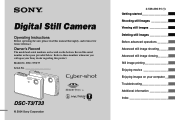Sony DSC-T3 Operating Instructions