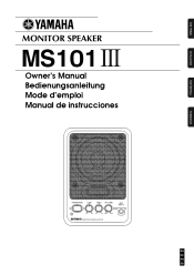 Yamaha MS101III Owner's Manual