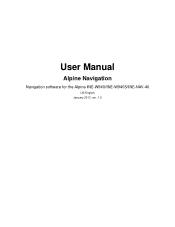 Alpine INE-W940 Owner's Manual - Navigation (english)