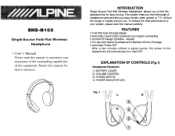 Alpine SHS-N103 User Manual