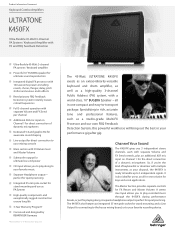 Behringer K450FX Product Information Document
