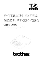 Brother International PT-330 Users Manual - English