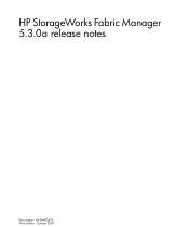 HP StorageWorks 4/64 HP StorageWorks Fabric Manager v5.3.0a release notes (AA-RWFGA-TE, October 2007)
