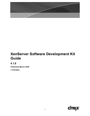 HP BL680c XenServer Software Development Kit Guide 4.1.0