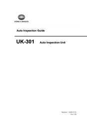 Konica Minolta AccurioPress C7100 UK-301 Auto Inspection User Guide