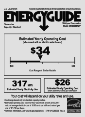 Maytag MDC4809AWW Energy Guide