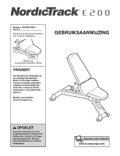 NordicTrack E200 Bench Dutch Manual