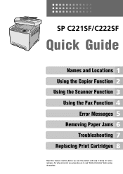 Ricoh C222SF Quick Guide