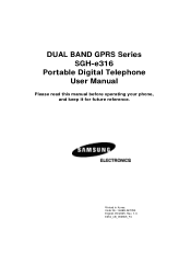 Samsung SGH-E316 User Manual (user Manual) (ver.f4) (English)