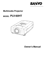 Sanyo PLV-60HT Owners Manual