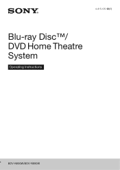 Sony BDV-N890W Operating Instructions
