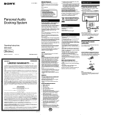 Sony RDP-X50iP Operating Instructions