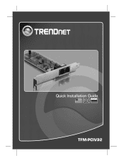 TRENDnet TFM-PCIV92 Quick Installation Guide