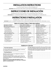 Whirlpool GC5SHAXVS Installation Instructions