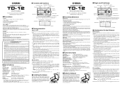 Yamaha TD-12 Owner's Manual
