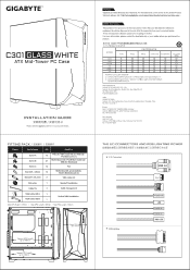 Gigabyte GIGABYTE C301 GLASS WHITE User Manual