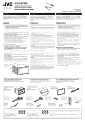 JVC KW-AVX820 Installation Manual