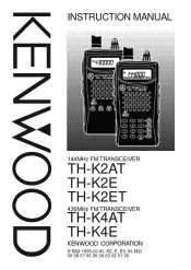 Kenwood TH-K2AT User Manual