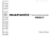 Marantz MM8077 Owner's Manuals - English