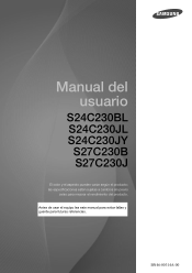 Samsung S27C230B User Manual Ver.1.0 (Spanish)