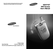 Samsung SGH-P107 Wap Guide (user Manual) (ver.1.0) (English)