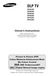 Samsung SP67L6HX Owner Instructions