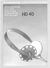 Sennheiser HD 40 Instructions for Use