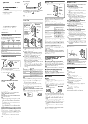 Sony M-450 Operating Instructions