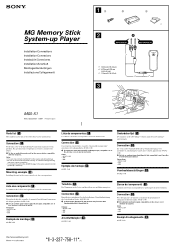 Sony MGS-X1 Installation/Connection Instructions