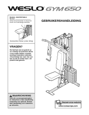 Weslo Gym 650 Dutch Manual