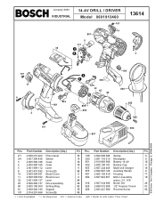 Bosch 13614-2G Parts List