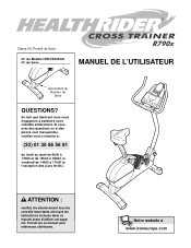 HealthRider Crosstrainer R790 X Bike French Manual