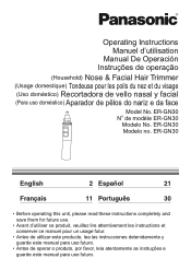 Panasonic ER-GN30 Operating Instructions Multi-lingual