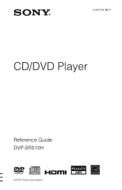 Sony DVP-SR510H Reference Guide