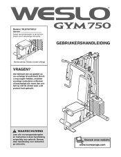 Weslo Gym 750 Dutch Manual