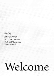 BenQ FP93GX BLACK User Manual