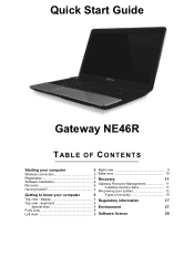 Gateway NE46R Quick Start Guide