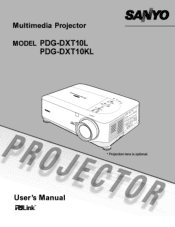 Sanyo PDGDXT10L Owners Manual