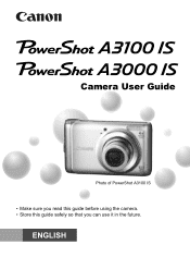 Canon PowerShot A3000 IS PowerShot A3100 IS / PowerShot A3000 IS Camera User Guide