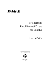 D-Link DFE-680TXD User Guide